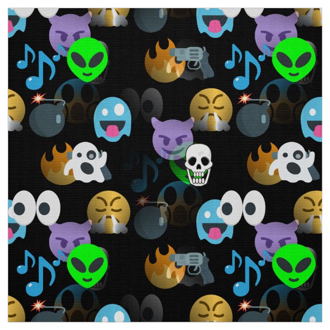 Halloween Emoji Stoff (Muster)