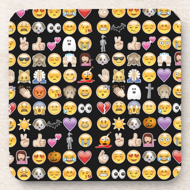 Halloween Emoji Untersetzer (Vorderseite)