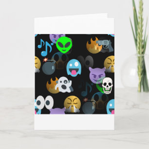 Halloween-Emojis Karte