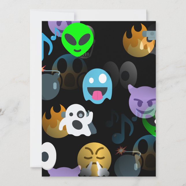 Halloween Emojis Karte (Vorderseite)