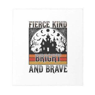Halloween-Empowerment-Shirt Brave Vintage Hexen-D Notizblock
