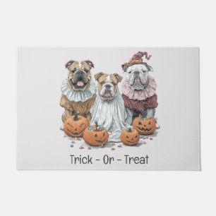 Halloween English Bulldogs Kürbis Fußmatte