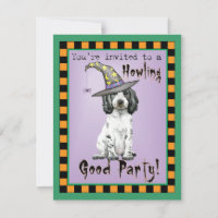 Halloween English Cocker Spaniel Einladung
