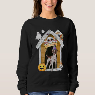 Halloween English Pointer Dog Hexe Spuk House Sweatshirt