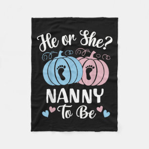 Halloween Er oder Sie Nanny To Be Kürbis Geschlech Fleecedecke