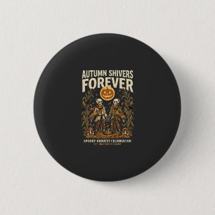 Halloween-Ernte-Knochen-Umarmung Button