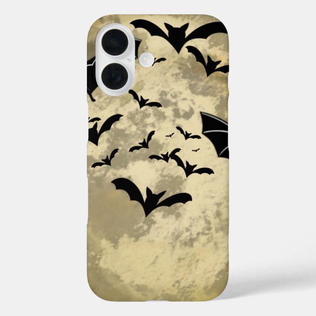 Halloween Ernte Vollmond- und Nachtflieger iPhone 16 Hülle (Rückseite)