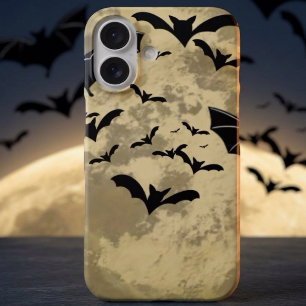 Halloween Ernte Vollmond und nächtliche Flugfleder iPhone 16 Hülle
