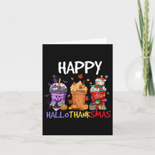 Halloween Erntedank Happy Hallothanksmas Saison Karte