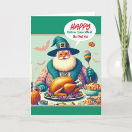 Halloween, Erntedank und Weihnachten Karte