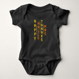 Halloween Erntedank Weihnachten Einfache Typografi Baby Strampler