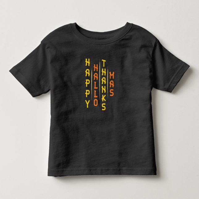 Halloween Erntedank Weihnachten Einfache Typografi Kleinkind T-shirt (Vorderseite)