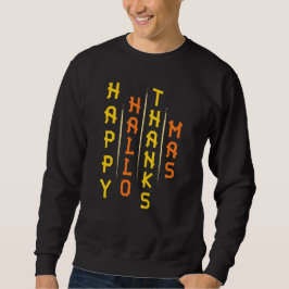 Halloween Erntedank Weihnachten Einfache Typografi Sweatshirt