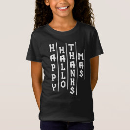 Halloween Erntedank Weihnachten Funny Typografie T-Shirt