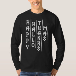 Halloween Erntedank Weihnachten Funny Typografie T-Shirt