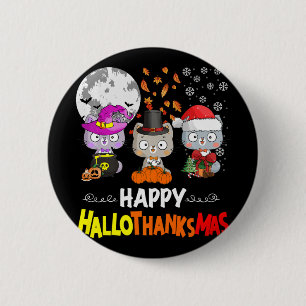Halloween Erntedank Weihnachten Glückwunsch Hallow Button