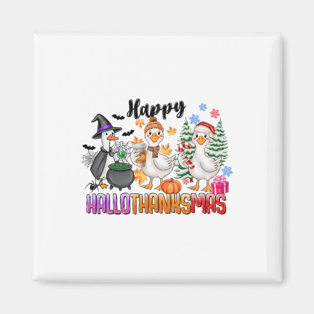 Halloween Erntedank Weihnachten Glückwunsch Hallow Magnet (Vorne)