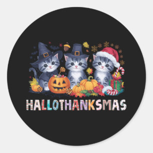 Halloween Erntedank Weihnachten Glückwunsch Hallow Runder Aufkleber