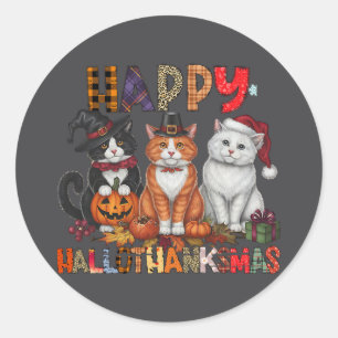 Halloween Erntedank Weihnachten Glückwunsch Hallow Runder Aufkleber