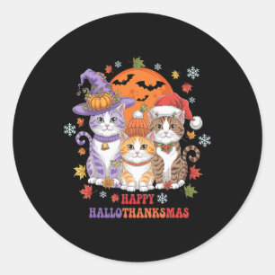Halloween Erntedank Weihnachten Glückwunsch Hallow Runder Aufkleber