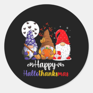Halloween Erntedank Weihnachten Glückwunsch Hallow Runder Aufkleber