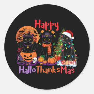 Halloween Erntedank Weihnachten Glückwunsch Hallow Runder Aufkleber