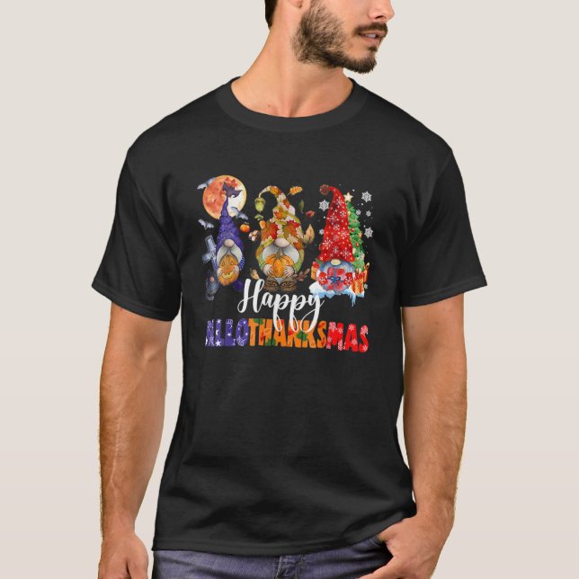 Halloween Erntedank Weihnachten Glückwunsch Hallow T-Shirt (Vorderseite)