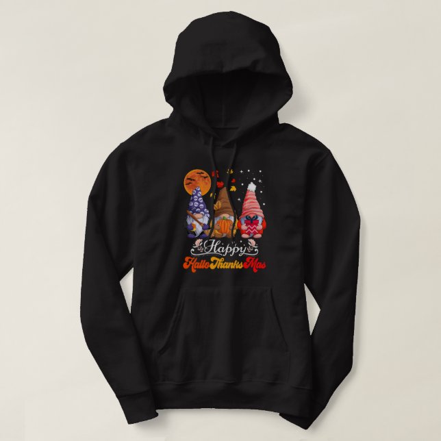 Halloween Erntedank Weihnachten HalloDanke Hoodie (Design vorne)