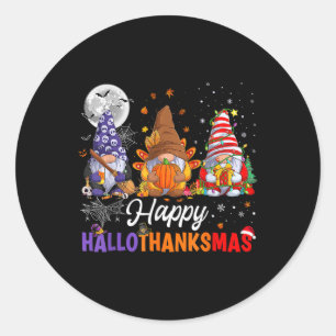 Halloween Erntedank Weihnachten HalloDanke Runder Aufkleber