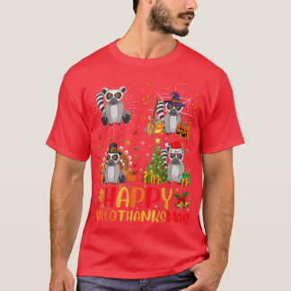 Halloween Erntedank Weihnachten Lemur Hallodanke T-Shirt