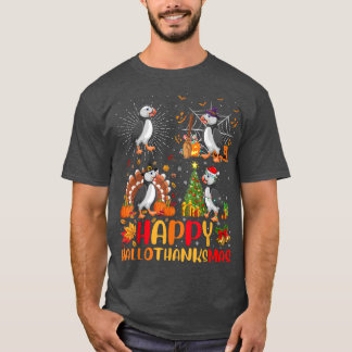 Halloween Erntedank Weihnachten Puffin Bird Hallo T-Shirt