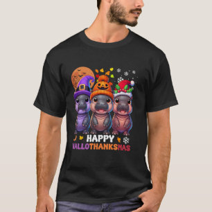 Halloween Erntedank Weihnachtsmoo Deng Pigmy Hi T-Shirt