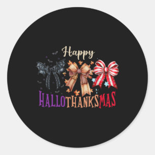 Halloween Erntedankfest Frohes Hallothanksmas Koke Runder Aufkleber