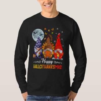 Halloween Erntedankfest Weihnachten Froh HalloDank T-Shirt