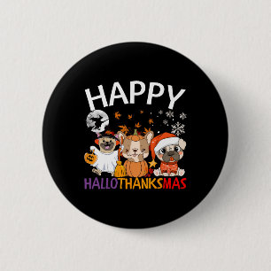Halloween Erntedankfest Weihnachten Frohes Hallowe Button