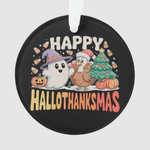 Halloween Erntedankfest Weihnachten HalloDankMas Ornament