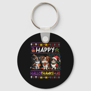 Halloween Erntedankfest Weihnachten hässlicher Pap Schlüsselanhänger