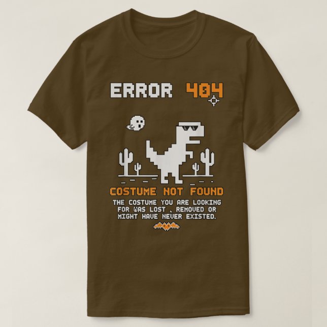 Halloween Error 404 Anzug Not Found Coding Progr T-Shirt (Design vorne)