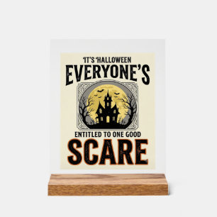 Halloween Erschrecke Jeden Anspruchsvoll Gruselig Acrylschild