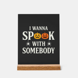 Halloween Erschrecke Jemanden Kürbis Spinne SVG Acrylschild