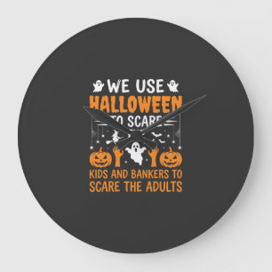 Halloween erschreckt Kinder Banker Erwachsene Desi Große Wanduhr