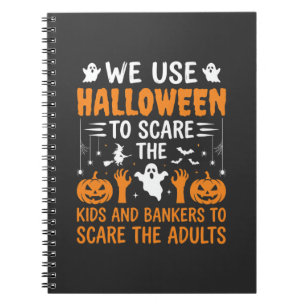 Halloween erschreckt Kinder Banker Erwachsene Desi Notizblock