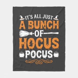 Halloween Es ist alles nur Hokuspokus Hexe Fleecedecke