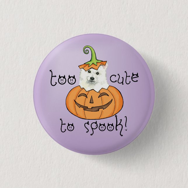 Halloween Eskie Button (Vorderseite)