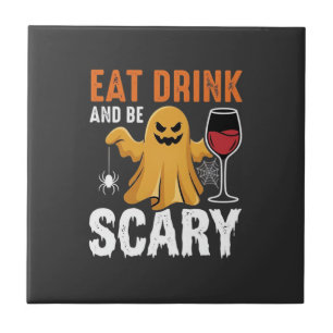 Halloween Essen Trinken Sei Gruselig Gespenst Desi Fliese