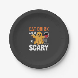 Halloween Essen Trinken Sei Gruselig Gespenst Desi Pappteller