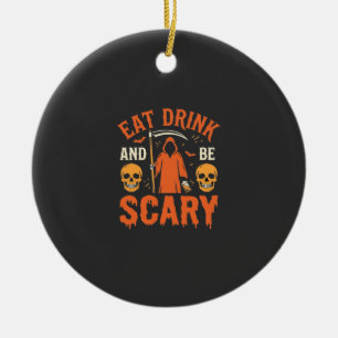 Halloween Essen Trinken Sei Gruseliger Sensenmann Keramik Ornament