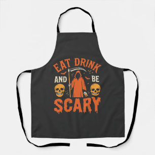 Halloween Essen Trinken Sei Gruseliger Sensenmann Schürze