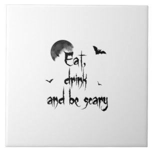Halloween - Essen, trinken und beängstigend sein Fliese