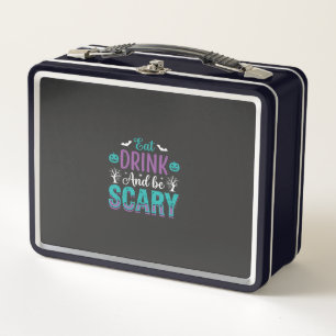 Halloween Essen Trinken Und Schrecklich Sein Desig Metall Brotdose